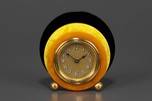 Tri-Color Disc Design Geometric LUX Catalin Bakelite Clock